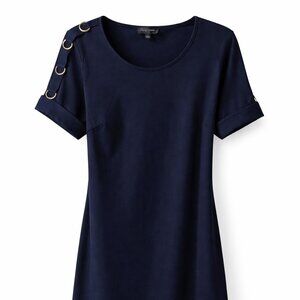 Spense Women’s Navy Blue Knee-Length Dress – Size 10